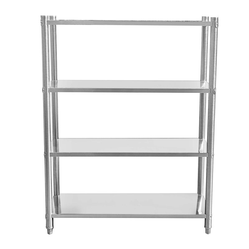 Raskaan sarjan ruostumaton teräshyllykkö V2A 155x120x45 cm, keittiöön, varastoon ja työpajaan