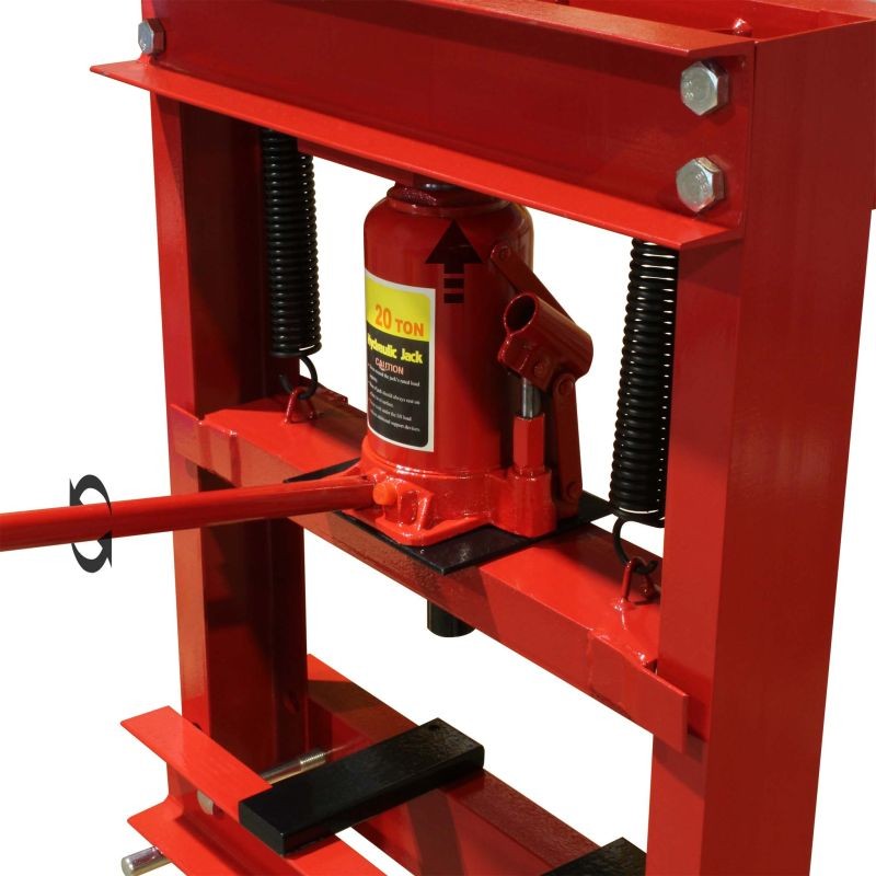 20 t hydraulinen prässi, 500 mm, teräs, punainen