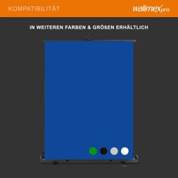 Walimex pro rullattava vihreä Greenscreen-taustaseinä 165 x 220 cm, kuljetuslaatikolla