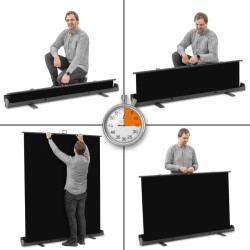Walimex pro Rullattava taustajärjestelmä musta 165 x 220 cm, kuljetuslaatikolla