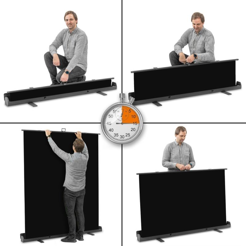 Walimex pro Rullattava taustajärjestelmä musta 165 x 220 cm, kuljetuslaatikolla