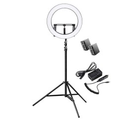 Walimex pro LED rengasvalo 500 Bi Color setti 32 W sisältää jalustan ja akut