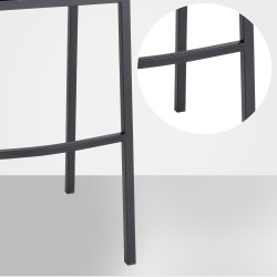 Damaso samettibaarituoli, nelijalkainen, moderni, mukava, hopea/musta/valkoinen