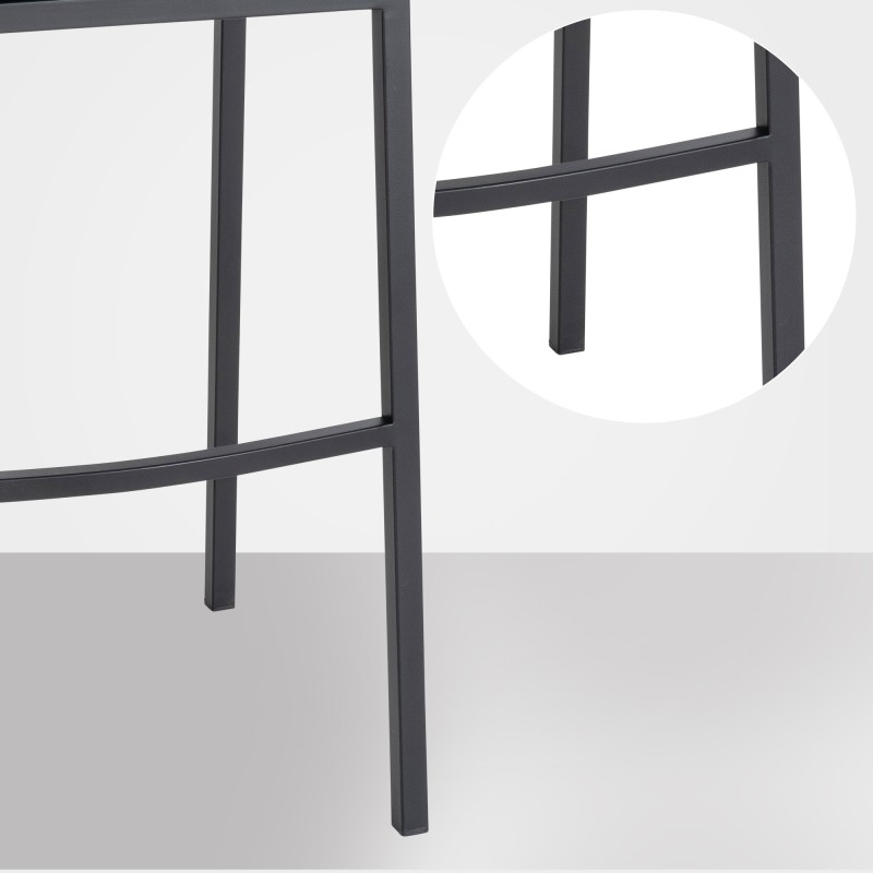 Damaso samettibaarituoli, nelijalkainen, moderni, mukava, hopea/musta/valkoinen