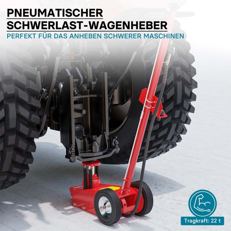Pneumaattinen pyörätunkki 22 t, 245-535 mm, kuorma-autoille ja traktoreille