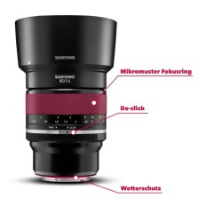 Samyang MF 85 mm F1.4 MK2 muotokuvaobjektiivi Fuji X