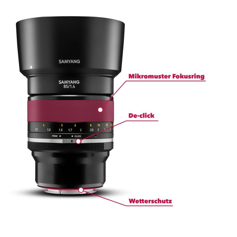 Samyang MF 85 mm F1.4 MK2 muotokuvaobjektiivi Fuji X