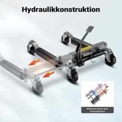 Hydraulinen auton siirtosarja, 2 kpl, 680 kg/kpl, max. 30 cm rengasleveys