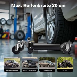 Hydraulinen auton siirtosarja, 2 kpl, 680 kg/kpl, max. 30 cm rengasleveys