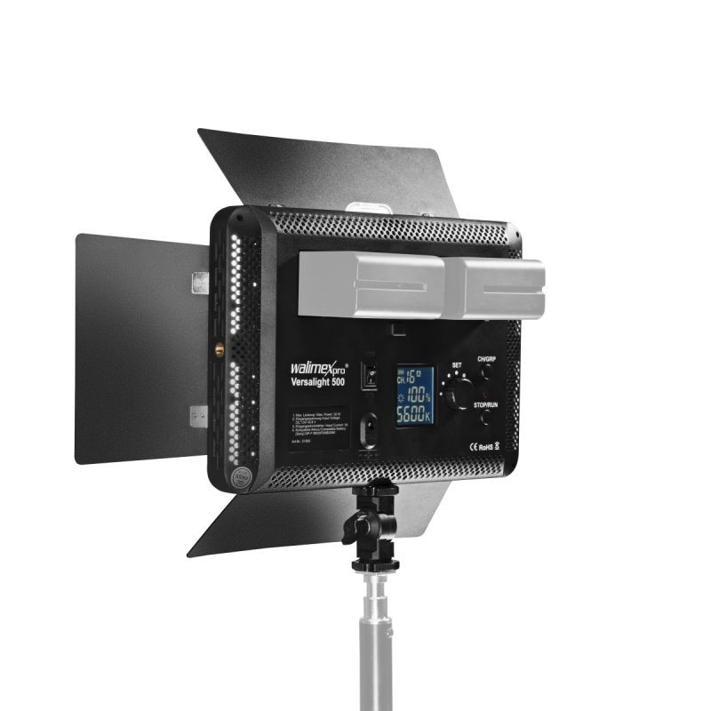 Walimex pro 2x Versalight 500 Bi-Color LED-paneeli ja 2x valaisinjalkaa, 32 W, studiovalaistussarja