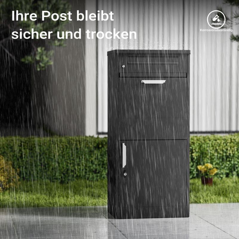 XPOtool Pakettilaatikko musta 500 x 370 x 1120 mm, teräs