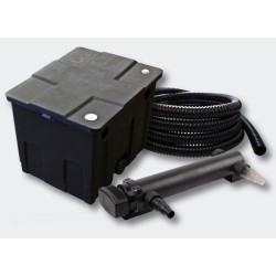 SunSun lampisuodatinsetti CBF-350 12 000 l, CUV-324 UVC-puhdistin 24 W ja 5 m letku 25 mm