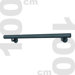 Kaide 100 cm, ruostumaton teräs, antrasiitti, kiinnikkeet