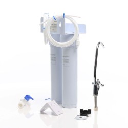 Naturewater NW-2-PPUF 2-vaiheinen vedenpuhdistin tiskialtaan alle, sedimentti- ja ultrasuodatin, hana