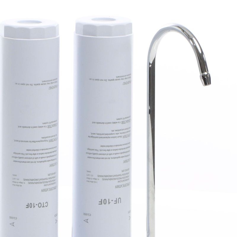 Naturewater NW-2-CTOUF 2-vaiheinen pöytämallinen vedenpuhdistin, aktiivihiili- ja ultrafilter-suodatin