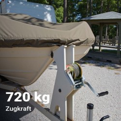 Käsinoperoitava vinssi 720 kg, välityssuhde 4:1, 10 m teräsvaijeri, sinkitty teräs