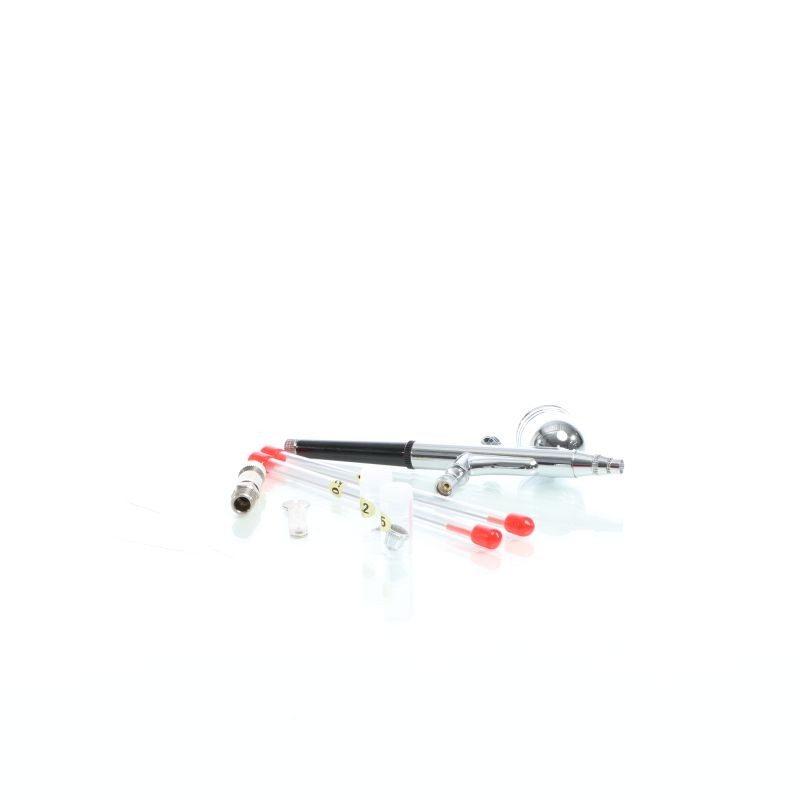 Airbrush-pistolisetti Set 130T Double Action, suuttimet 0,2-0,5 mm, 7 ml maalikuppi