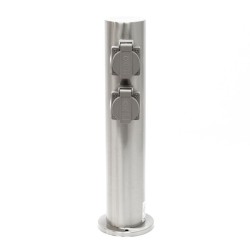 Ulkopistorasia 4-porttinen, ruostumaton teräs, IP44, 230V