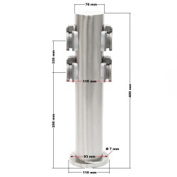 Ulkopistorasia 4-porttinen, ruostumaton teräs, IP44, 230V
