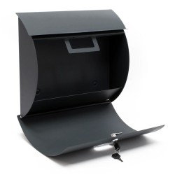 Seinäpostilaatikko V17, antrasiitti, 375 x 108 x 330 mm, jauhemaalattu sinkitty teräs, lukittava