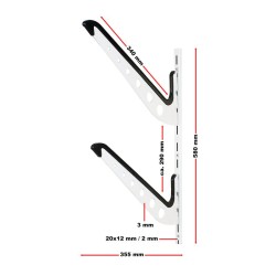2 kerroksinen seinäteline surffilaudoille lumilaudoille ja suksille 30 kg taso pehmustettu teräs