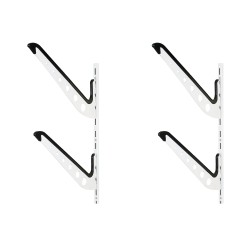 2-kerroksinen seinäteline surffilaudoille, lumilaudoille ja suksille, 30 kg/taso, pehmustettu, teräs
