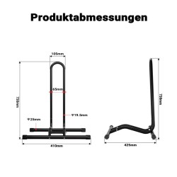Toboli siirrettävä polkupyörän huoltoteline, max. 60 mm renkaan leveys, musta