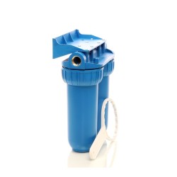 Naturewater NW-BR10B2 kaksivaiheinen vesisuodatin, 5 µm, 26,16 mm, PP, sedimentti- ja aktiivihiilisuodatin