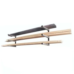 XPOtool metalliset puutelineet 2 kpl, 310 x 30 x 455 mm, 50 kg/taso, musta