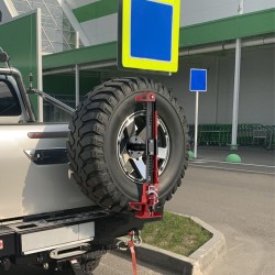 Off-road-tunkin pidike vararenkaaseen, teräs, musta