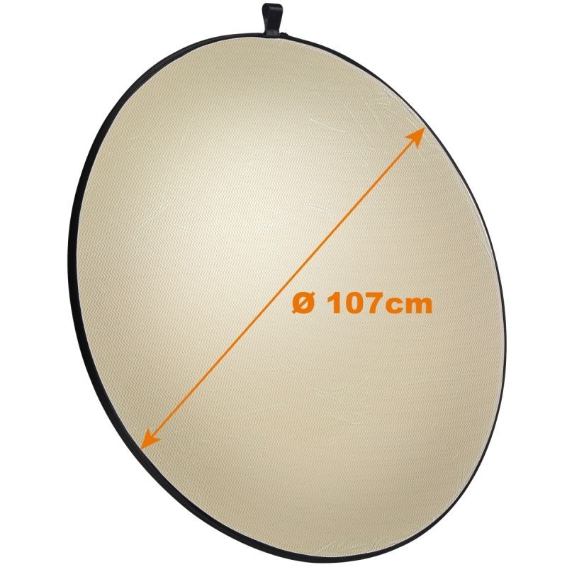 Walimex pro 5-in-1-heijastinsarja Ø 107 cm, kulta, hopea, valkoinen, musta, läpinäkyvä, kuljetuspussi