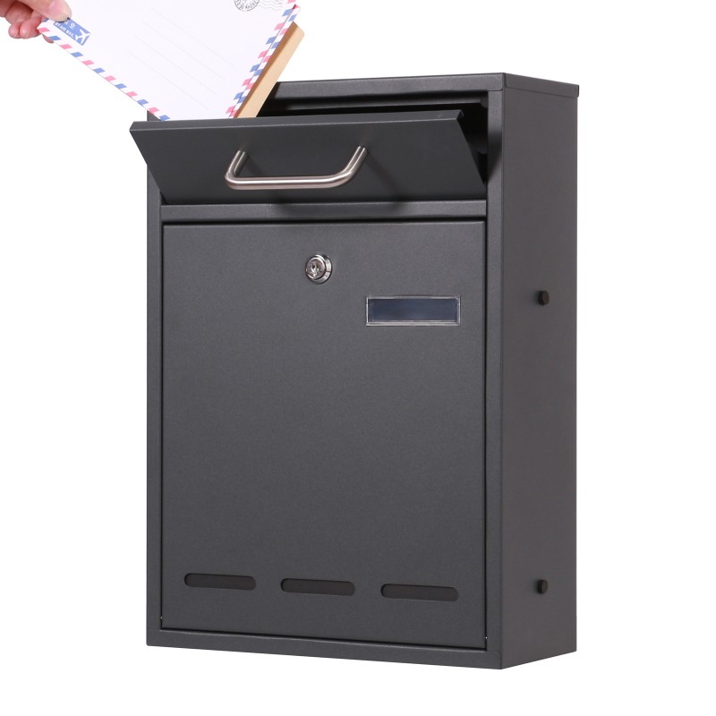 Postilaatikkosarja V53 2x3 antrasiitti, lukittavat seinäpostilaatikot 6 kpl