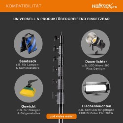 Walimex pro Jumbo AIR valojalka 730 cm alumiini 22 5 kg kantavuus ilmanpaineen vaimennus