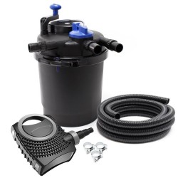SunSun lampisuodatinsetti: CPF-2500 painesuodatin 6000 l, 11 W UV-C, NEO6000 pumppu 6000 l/h, 5 m letku 32 mm