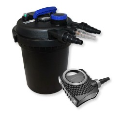 SunSun CPF 180 painesuodatinsetti 6000 l 11 W UV C puhdistin ja CTF 8000 SuperECO pumppu 8000 l h 70 W