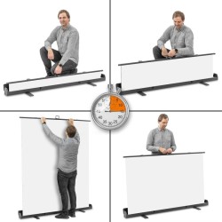 Walimex pro rullattava taustajärjestelmä valkoinen 165 x 220 cm kuljetuslaatikolla