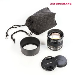 Samyang MF 85 mm F1 4 MK2 muotokuvaobjektiivi Nikon F AE täyskennoinen ja APS C