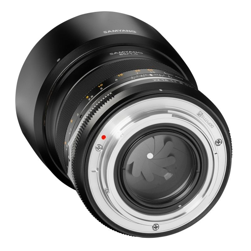 Samyang MF 85 mm F1.4 MK2 muotokuvaobjektiivi Canon EF, täyskenno ja APS-C, sääsuojaus