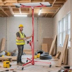 Levynostin XXL 68 kg, korkeus 140-465 cm, leveys 2,90 m, punainen