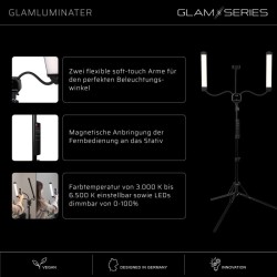 GLAMSERIES GlamLuminater ammattimainen LED-valaisin, musta