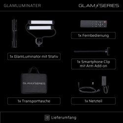 GLAMSERIES GlamLuminater ammattimainen LED-valaisin, musta