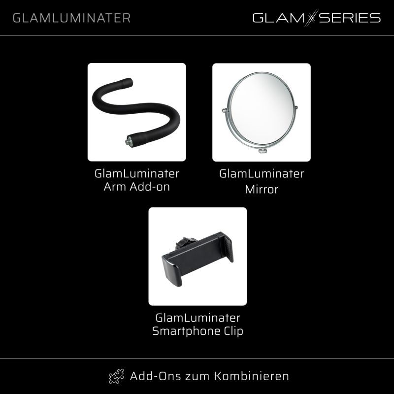 GLAMSERIES GlamLuminater ammattimainen LED-valaisin, musta