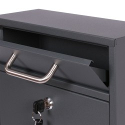 Postilaatikkoryhmä V51 2x2 antrasiitti, jalustalla ja näkyikkunoilla