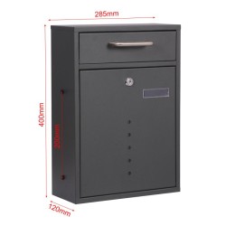 Postilaatikkoryhmä V51 2x2 antrasiitti, jalustalla ja näkyikkunoilla