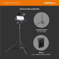 Walimex pro Sirius 160 Bi-Color LED-valaisinsetti 2 kpl, 65 W, jalustat 90-260 cm ja kaukosäädin