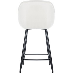 Gibson samettinen baarijakkara korkealla selkänojalla ja jalkatuella