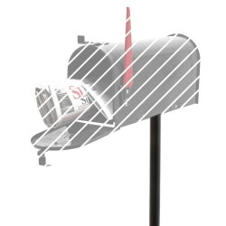 Amerikkalaisen postilaatikon jalusta musta sinkitty teräs 190 x 190 x 1430 mm