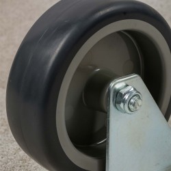 Kääntyvät kuljetuspyörät 4 kpl, 100 mm, 80 kg/pyörä, jarruttomat, musta muovi, kiinnityslevyllä
