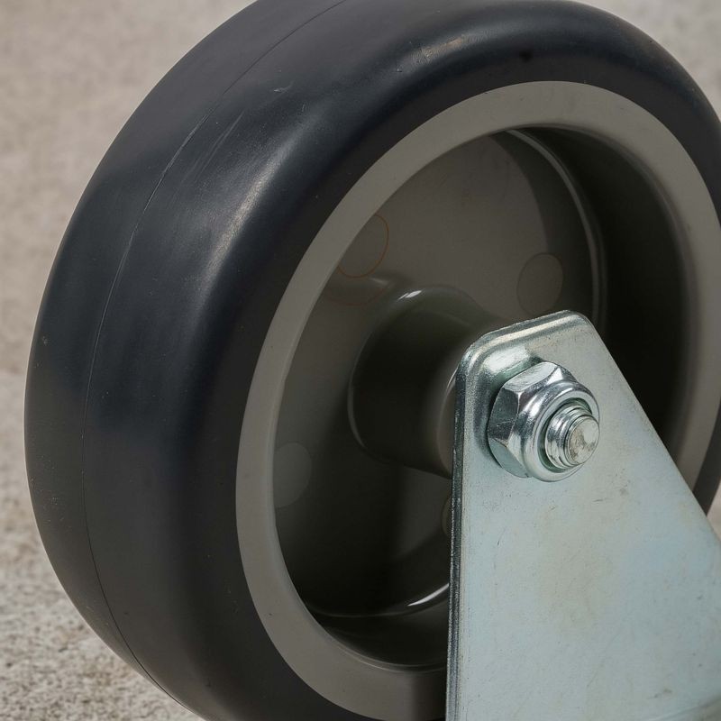 Kääntyvät kuljetuspyörät 4 kpl, 100 mm, 80 kg/pyörä, jarruttomat, musta muovi, kiinnityslevyllä
