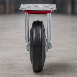 Kääntyvät kuljetuspyörät 4 kpl, kokumipyörät 100 mm, 70 kg/kpl, musta
